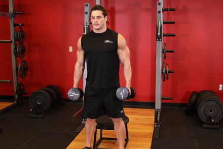 Dumbbell Squat To A Bench